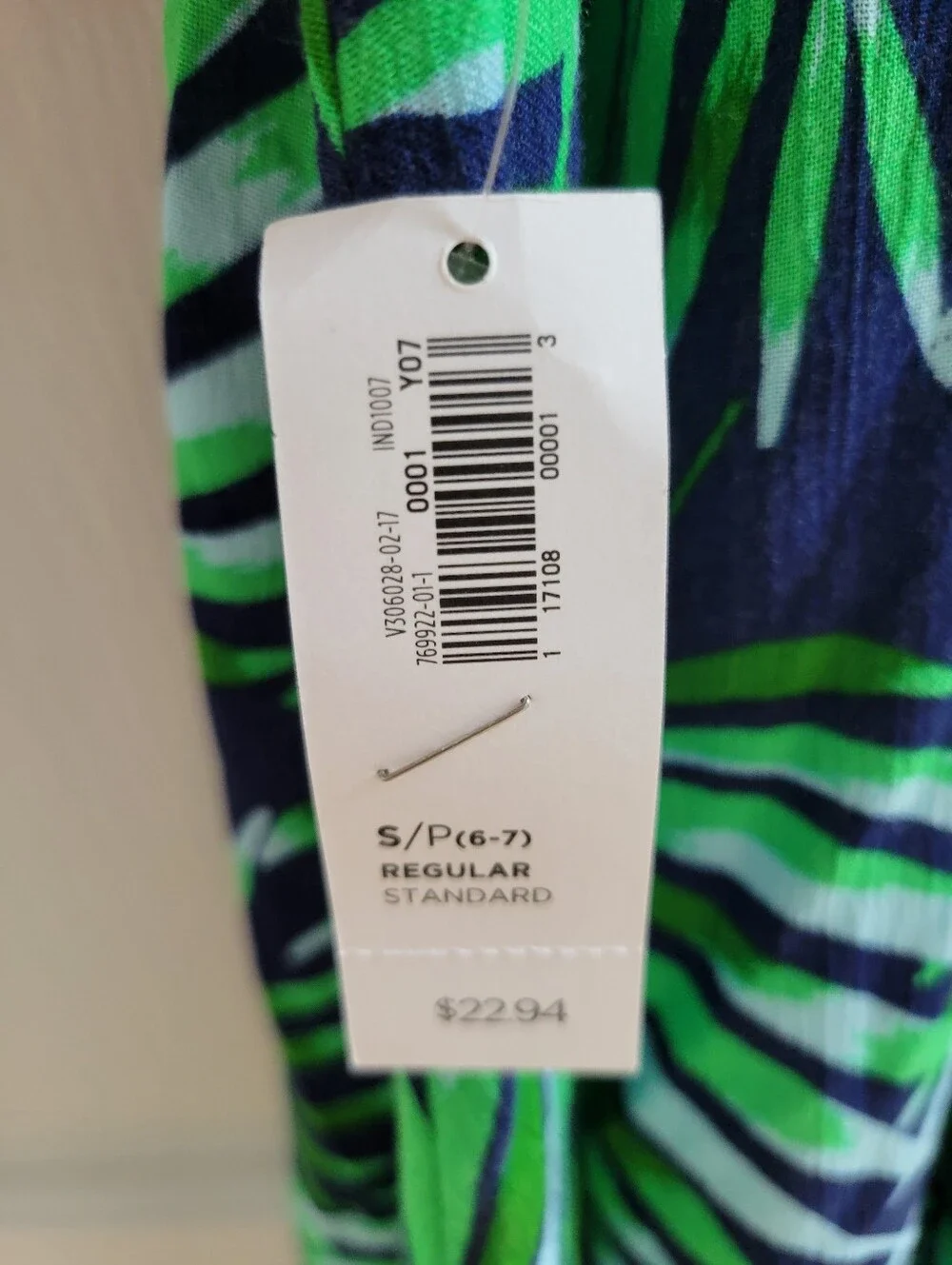 Old Navy NWT Tropical Sundress Green Blue Spaghetti Straps Girls Size S 6-7